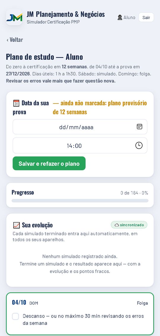 Plano de estudo