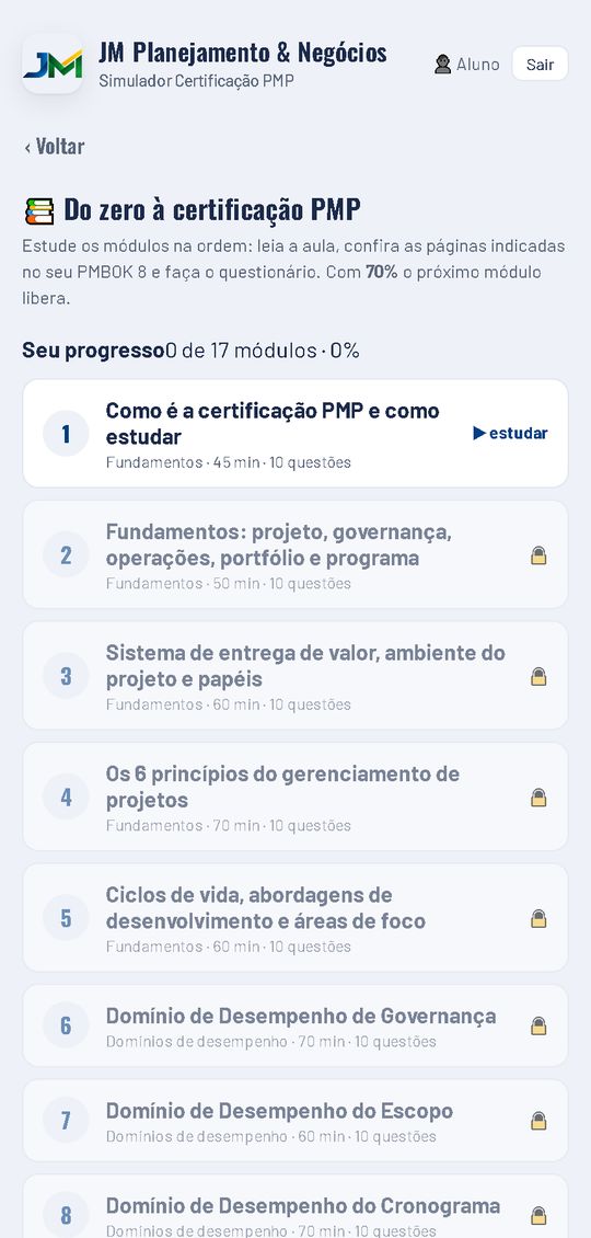 Trilha de módulos